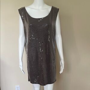 LaRok Metallic Sequin Mini Dress in Gray